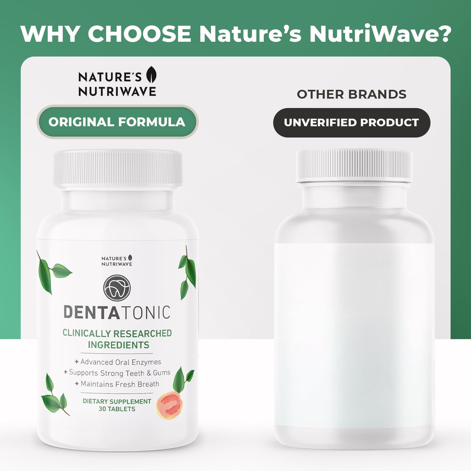 Nature’s NutriWave DentaTonic – Daily Oral Supplement with Guava Fruit, Hydroxyapatite & Enzyme Blend – Made in USA Non-GMO, Stimulant-Free Formula – 30 Tablets, 1 Month Supply Nature’s NutriWaveBuy Supplements Australia