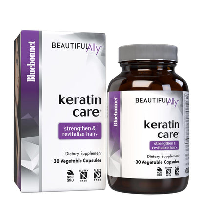Bluebonnet Nutrition Beautiful Ally Keratin Care, Beauty Nutrient, Best for Hair, Strengthen and Revitalize Hair*, Non GMO, Gluten Free, Soy Free, Milk Free, 30 Vegetable Capsules, 30 Servings BlueBonnetBuy Supplements Australia