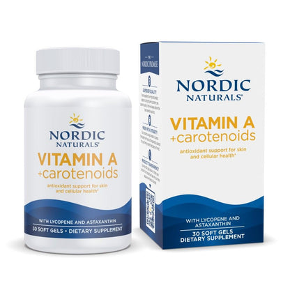 Nordic Naturals Vitamin A + Carotenoids, Unflavored - 30 Soft Gels - Lycopene & Astaxanthin - Supports Skin, Cellular Health - Non-GMO - 30 Servings Nordic NaturalsBuy Supplements Australia