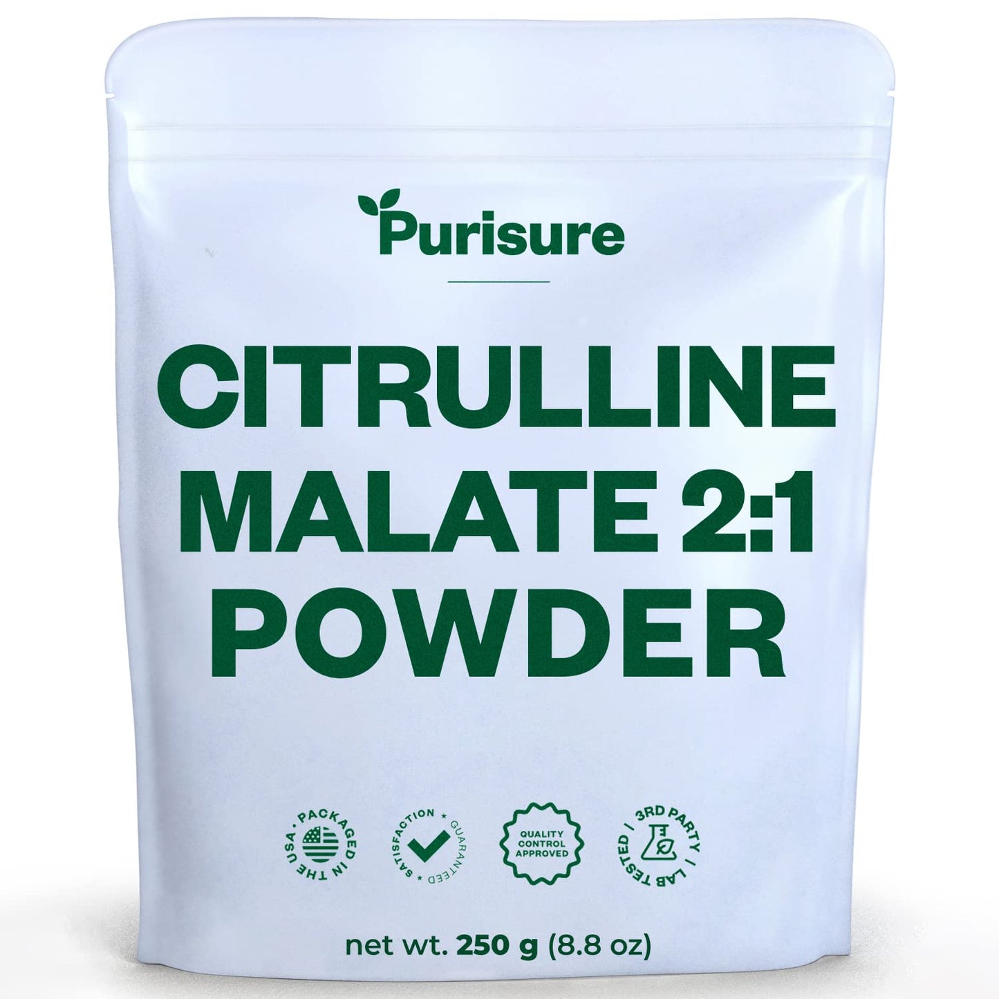 Purisure L-Ctrulline Powder 250g, Premium Citrulline 2:1 Malate Supplement for Strength