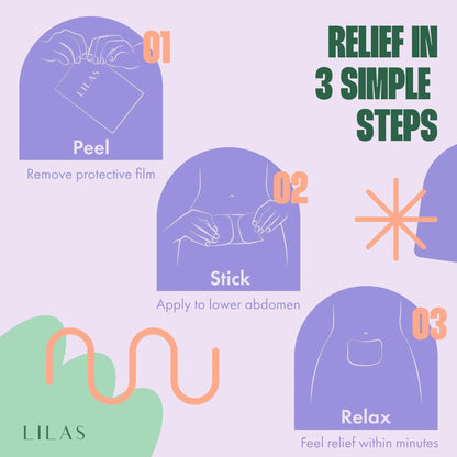 LILAS Period Cramps Pain Relief Patch, 10 Pack | Instant Relief for Menstrual Cramp, PMS, Endometriosis & PCOS | 12-Hour Comfort | Natural & Vegan Topical Patches | Trusted Formula & Upgraded Design LILASBuy Supplements Australia