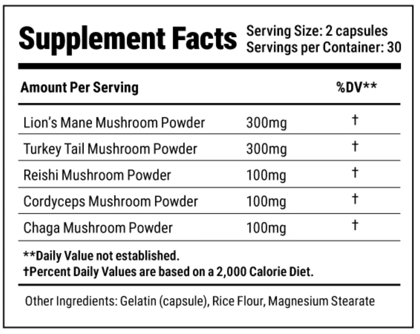 Mushroom Complex Capsules with Lion’s Mane, Reishi, Cordyceps, Chaga & Turkey Tail – True Totality Mushroom Power – Immune, Energy & Focus Support – 90 Vegan Capsules True TotalityBuy Supplements Australia