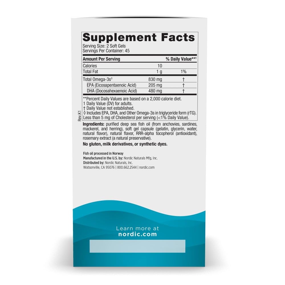 Nordic Naturals DHA, Strawberry - 90 Soft Gels - 830 mg Omega-3 - High-Intensity DHA Formula for Brain & Nervous System Support - Non-GMO - 45 Servings Nordic NaturalsBuy Supplements Australia