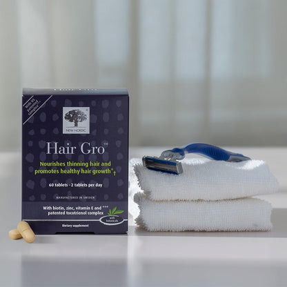 NEW NORDIC Hair & Eye Support Tablets Bundle, Hair GRO Natural Hair Growth and Blue Berry Eye Vitamin Supplements NEW NORDICBuy Supplements Australia