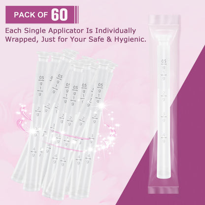 Nieteyrue Plastic Vaginial Cream Applicators (60 Packs) 2024 New Dosage Markings Individually NieteyrueBuy Supplements Australia