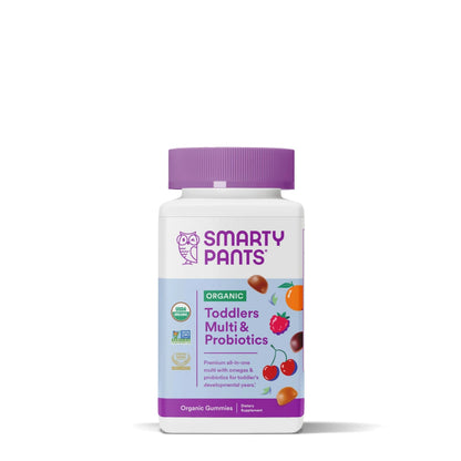 SmartyPants Organic Toddler Multivitamin Gummies: Probiotics & Kids Probiotic Immunity Gummies: Prebiotics & Probiotics for Digestive Health and Immune Support Supplement SmartyPantsBuy Supplements Australia
