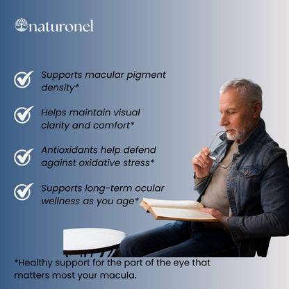 Naturonel Macular Support Formula – Vision & Eye Health with Lutein, Zeaxanthin, Bilberry, Eyebright & Antioxidants | Non-GMO, Made in USA, GMP Certified – 60 Capsules, 30 Day Supply (1) NaturonelBuy Supplements Australia
