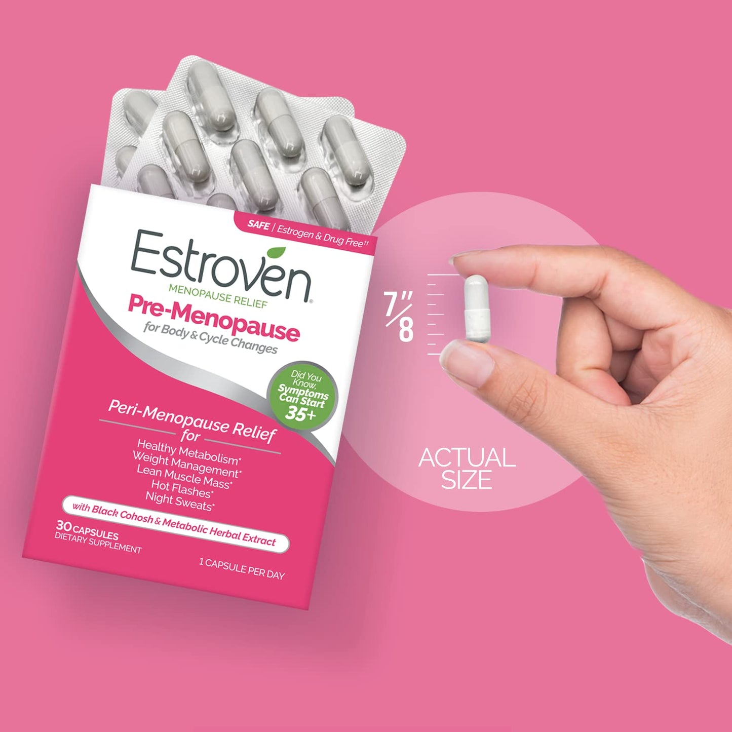 Estroven Pre-Menopause Relief, 30 Ct., Clinically Proven Ingredients, Provides Menopause EstrovenBuy Supplements Australia