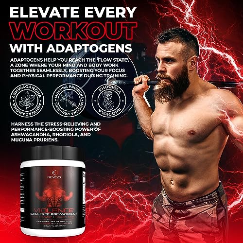 VIOLENCE Stim Free Pre Workout Powder by REVSCI, Precision Dosed Non Stim Preworkout Revolution ScienceBuy Supplements Australia