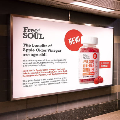 Apple Cider Vinegar Gummies with The Mother 1000mg Enhanced with Vitamin B12 & Folic Free SoulBuy Supplements Australia