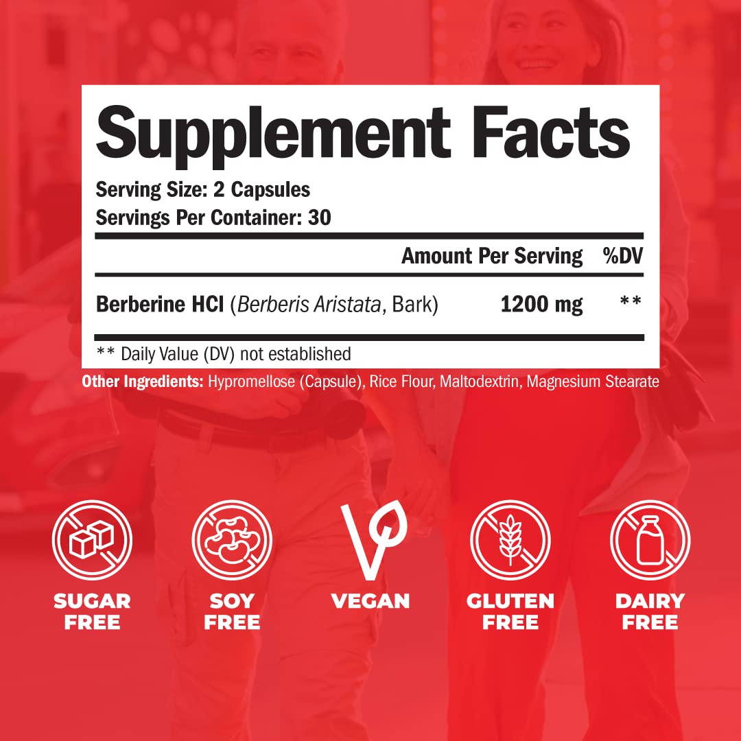 Vimerson Health Berberine Supplement with 3rd Party Tested Berberine 1200mg Per Serving Vimerson HealthBuy Supplements Australia