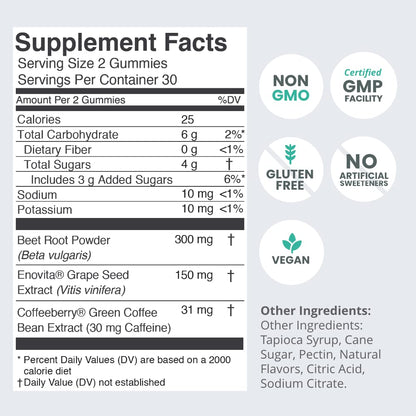 humanN SuperBeets Energy Gummies - Quick Energy & Mental Focus - Help Increase Nitric humanNBuy Supplements Australia