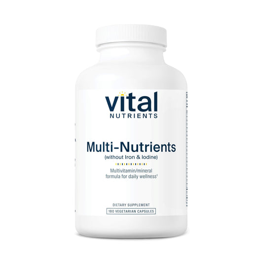 Vital Nutrients Multi-Nutrients (No Iron or Iodine) - Comprehensive Vegetarian Daily Multivitamin and Mineral Formula with Potent Antioxidants* - Gluten, Dairy, Soy Free - Non-GMO - 180 Capsules Vital NutrientsBuy Supplements Australia