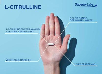 Superior Labs – Pure L-Citrulline – Free Form – Optimal 3,000mg Dosage – 150 Vegetable Superior LabsBuy Supplements Australia