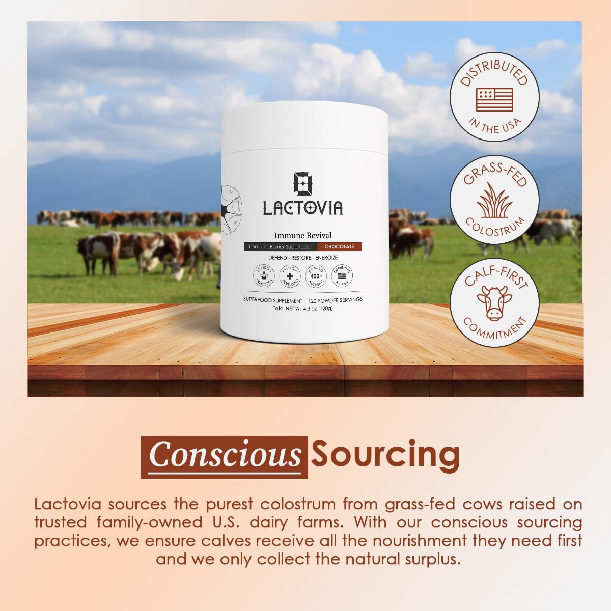 LACTOVIA Bovine Colostrum Powder – Chocolate Flavor | Grass-Fed Colostrum Supplement | Gut & Immune Health Support | Keto, Gluten & Fat-Free | for Women & Men LACTOVIABuy Supplements Australia
