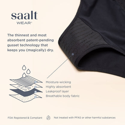saalt Reusable Period Underwear - Comfortable, Thin, and Keeps You Dry from All Leaks saaltBuy Supplements Australia