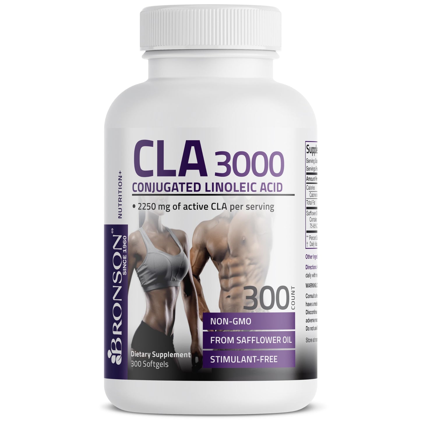 Bronson CLA 3000 Extra High Potency Supports Healthy Weight Management Lean Muscle Mass Non-Stimulating
