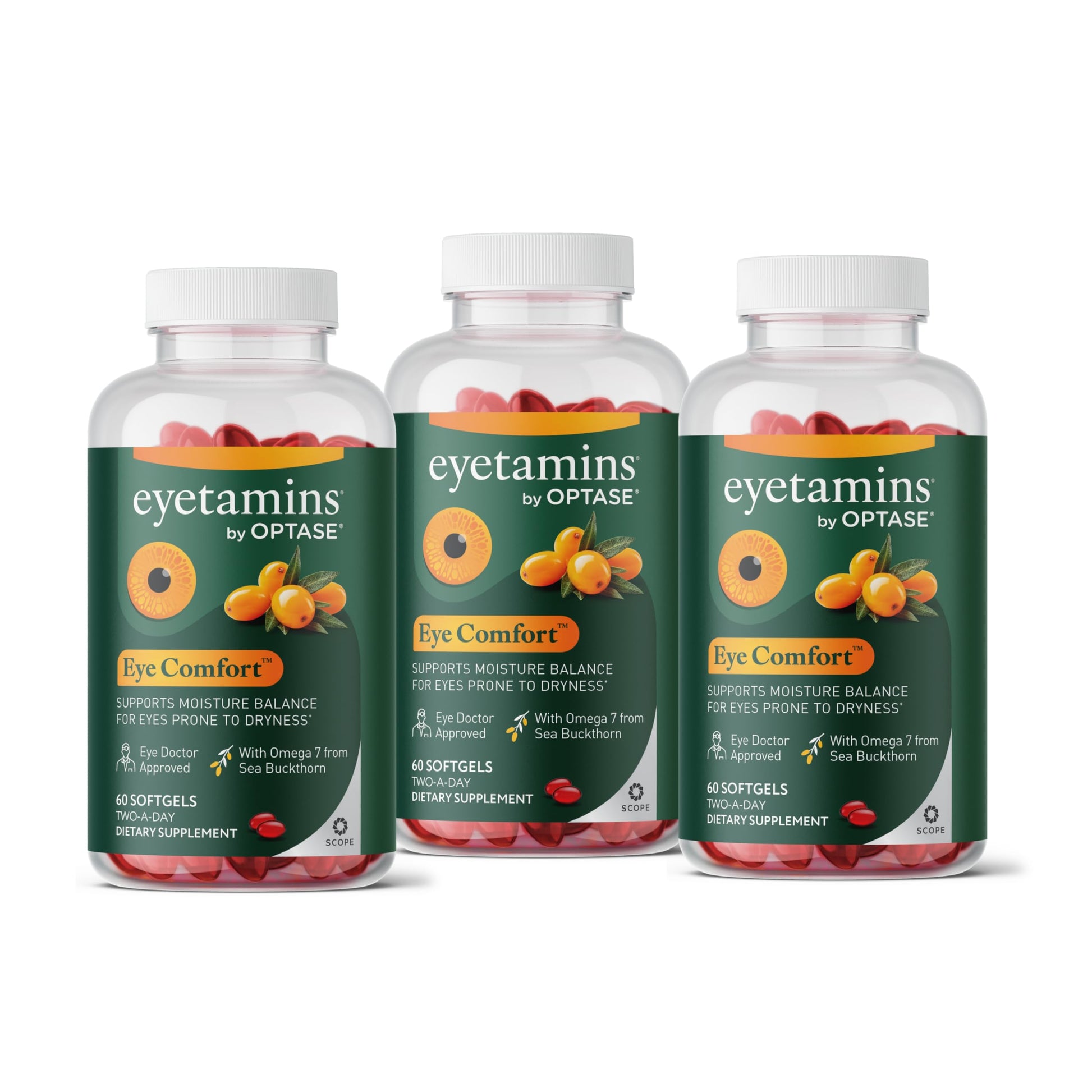 eyetamins® by OPTASE® Eye Comfort™ - 60 Softgels - Eye Doctor Recommended - an Omega-Based Eye Supplement formulated to Support Moisture Balance and Eye Comfort from Within. Plant Based Soft gels. eyetaminsBuy Supplements Australia