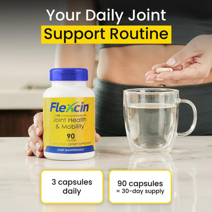 Flexcin Joint Health & Mobility Formula with CM8 (Cetyl Myristoleate) - Joint Supplements for Men and Women with Glucosamine, MSM, Collagen Type II - 90 Capsules FlexcinBuy Supplements Australia