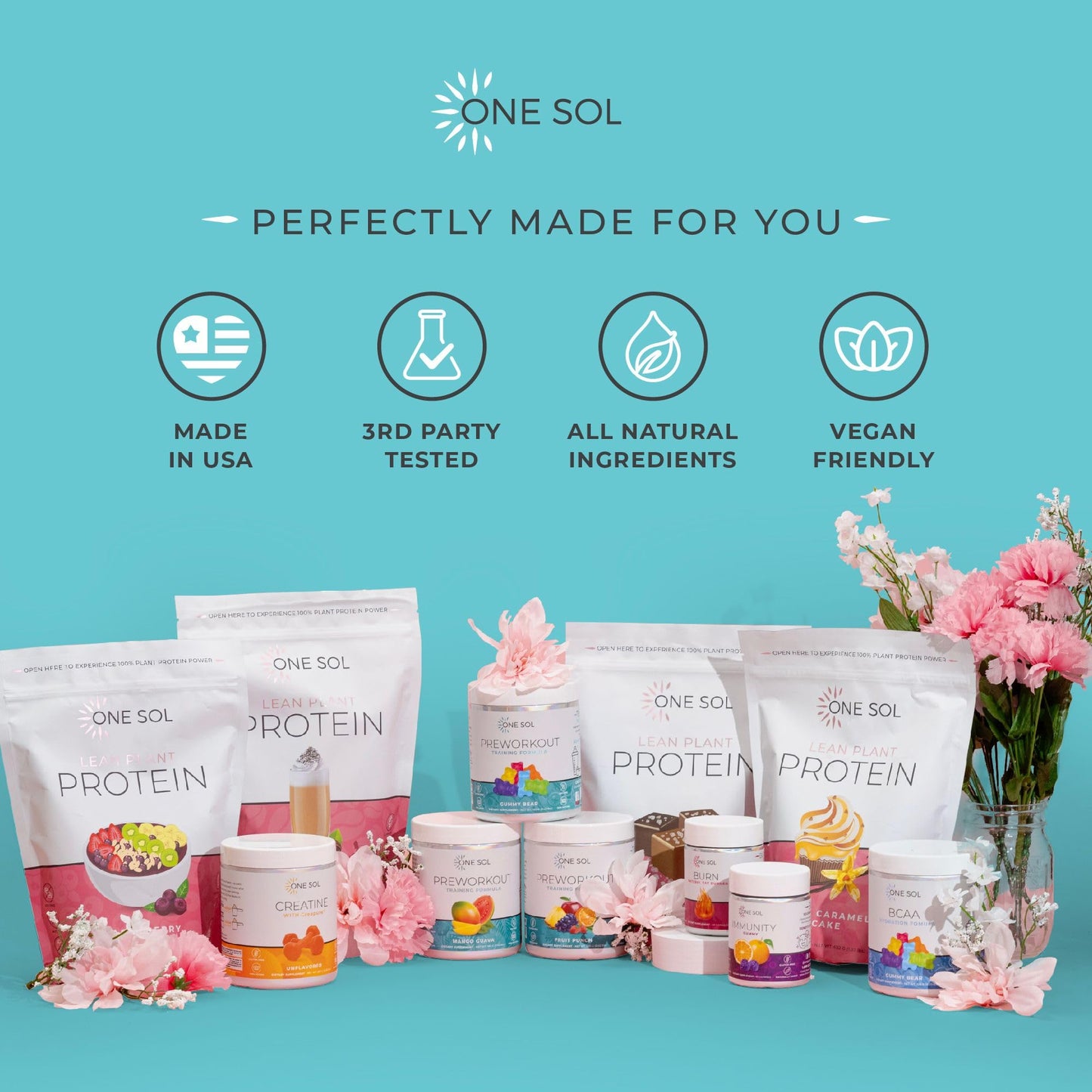 One Sol Pre-Workout for Women, Enhanced Pump & Focus, No Jitters Or Crash, Natural One SolBuy Supplements Australia