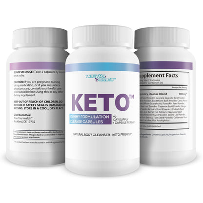 Keto Gummy Formulation Cleanse Capsules - Aid Cleansing & Detoxification - Help Flush GenericBuy Supplements Australia