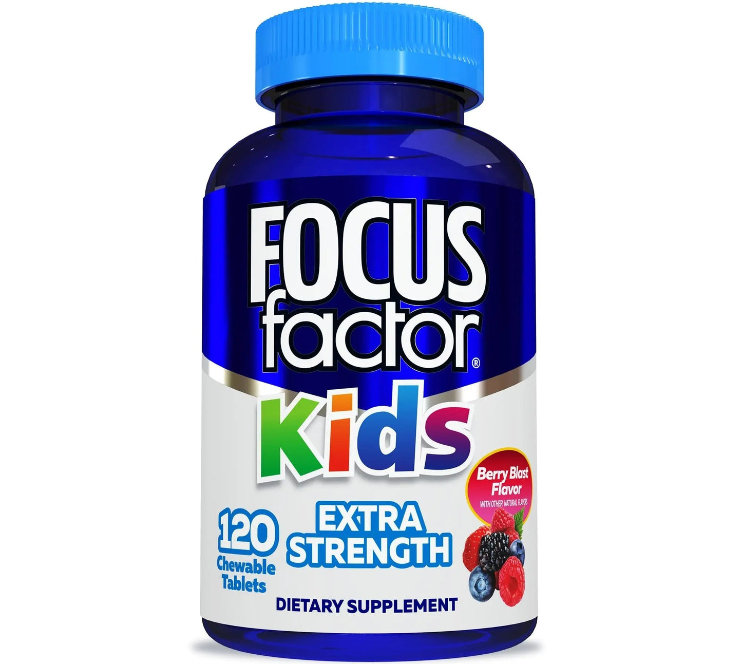 Focus Factor Kids Extra Strength Daily Chewable for Brain Health Support, 120 Count – Vitamins - Quality Formula Focus Factor