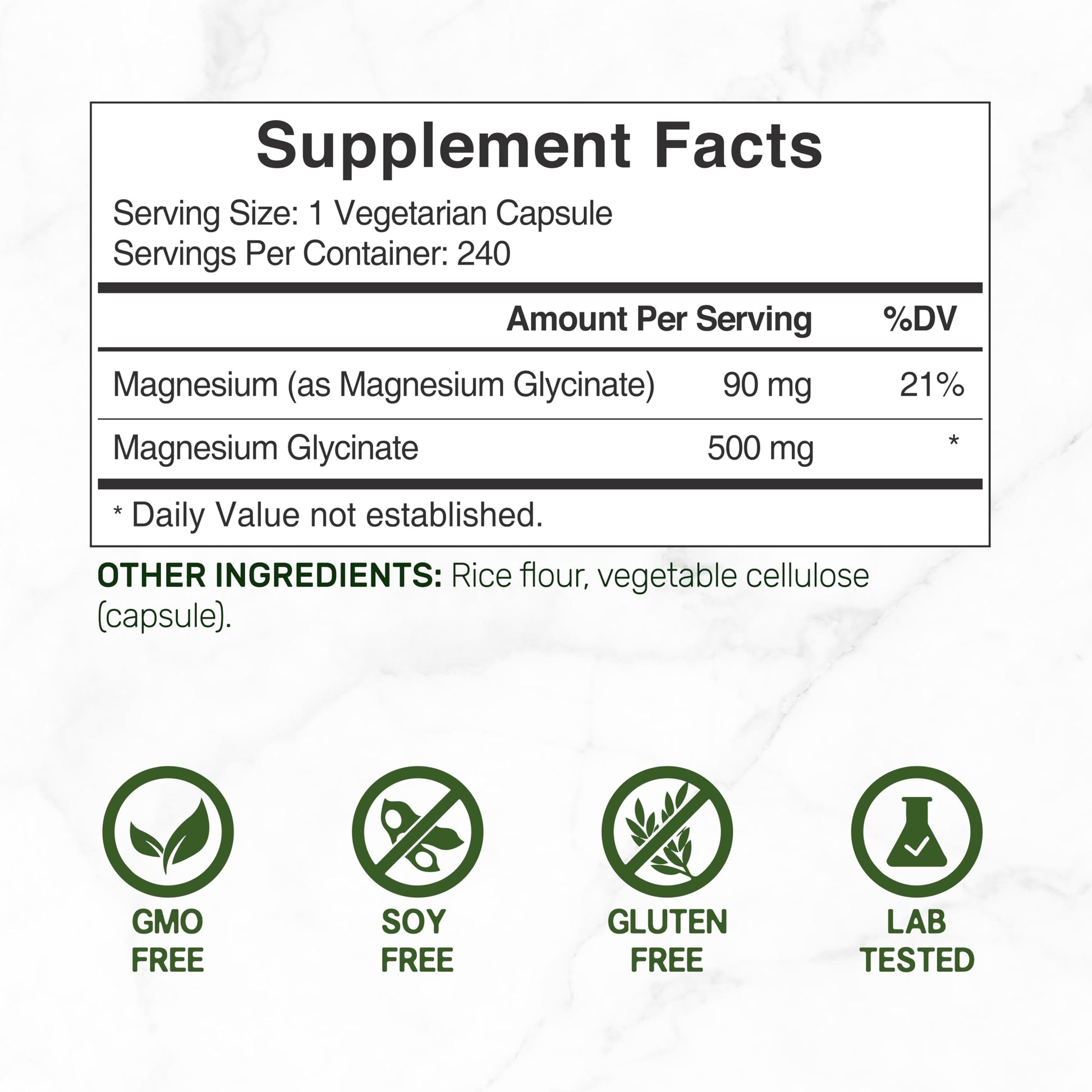 Deal Supplement Magnesium Glycinate 500mg, 240 Veggie Capsules | 100% Chelated for Easy Absorption | Essential Mineral Supplement | Non-GMO, Gluten-Free DEAL SUPPLEMENTBuy Supplements Australia