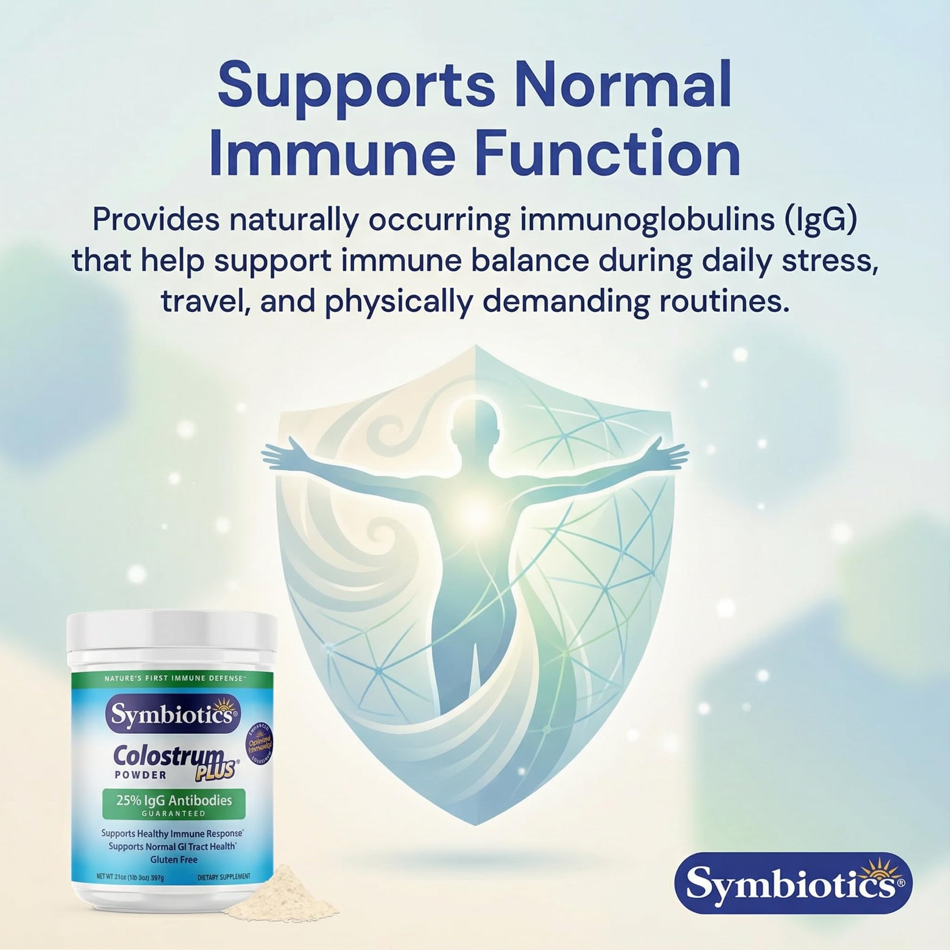 Symbiotics Colostrum Plus Powder 2.25 oz – Immune & Muscle Recovery Support, 25% IgG Immunoglobulins, Gut Health & Training Resilience, Unflavored, Gluten Free - 2.25 oz SymbioticsBuy Supplements Australia