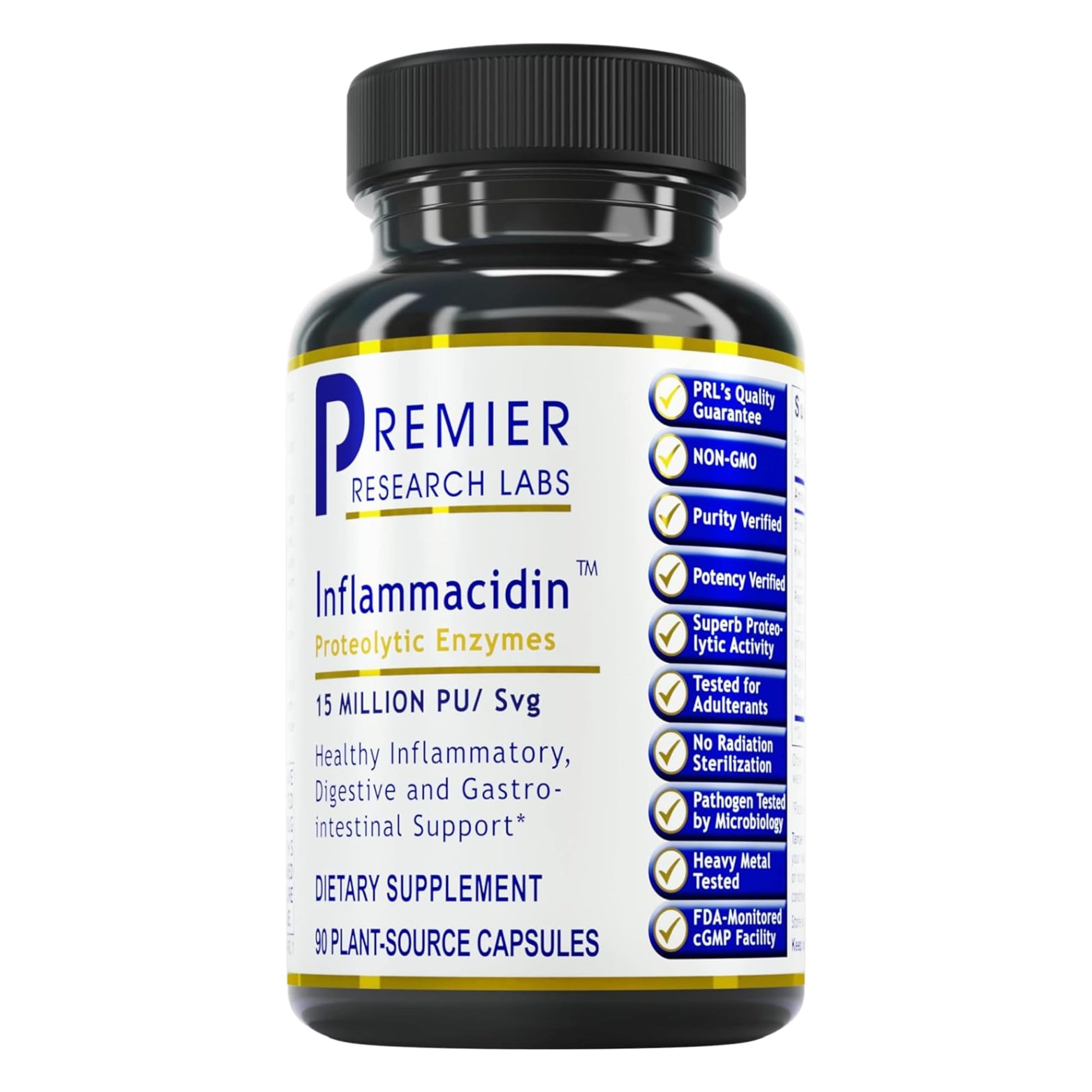 Premier Research Labs Inflammacidin - Digestive Enzymes, Papain from Papaya, and Bromelain Enzymes for Digestion, Plant Enzymes for Women & Men, Vegan Friendly - 90 Vegetarian Capsules Premier Research LabsBuy Supplements Australia