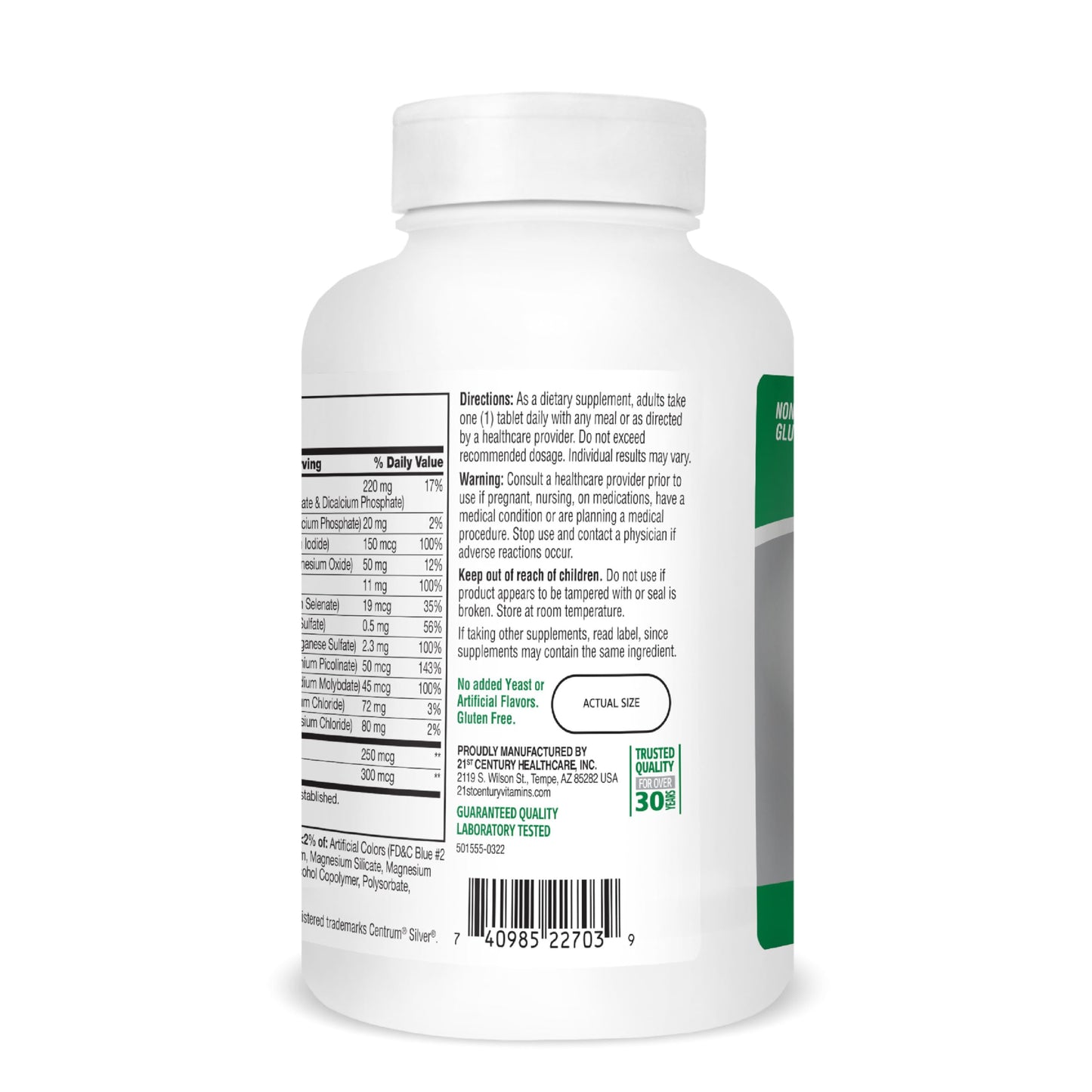 21st Century Sentry Senior Tablets, 265 Count 21st CenturyBuy Supplements Australia