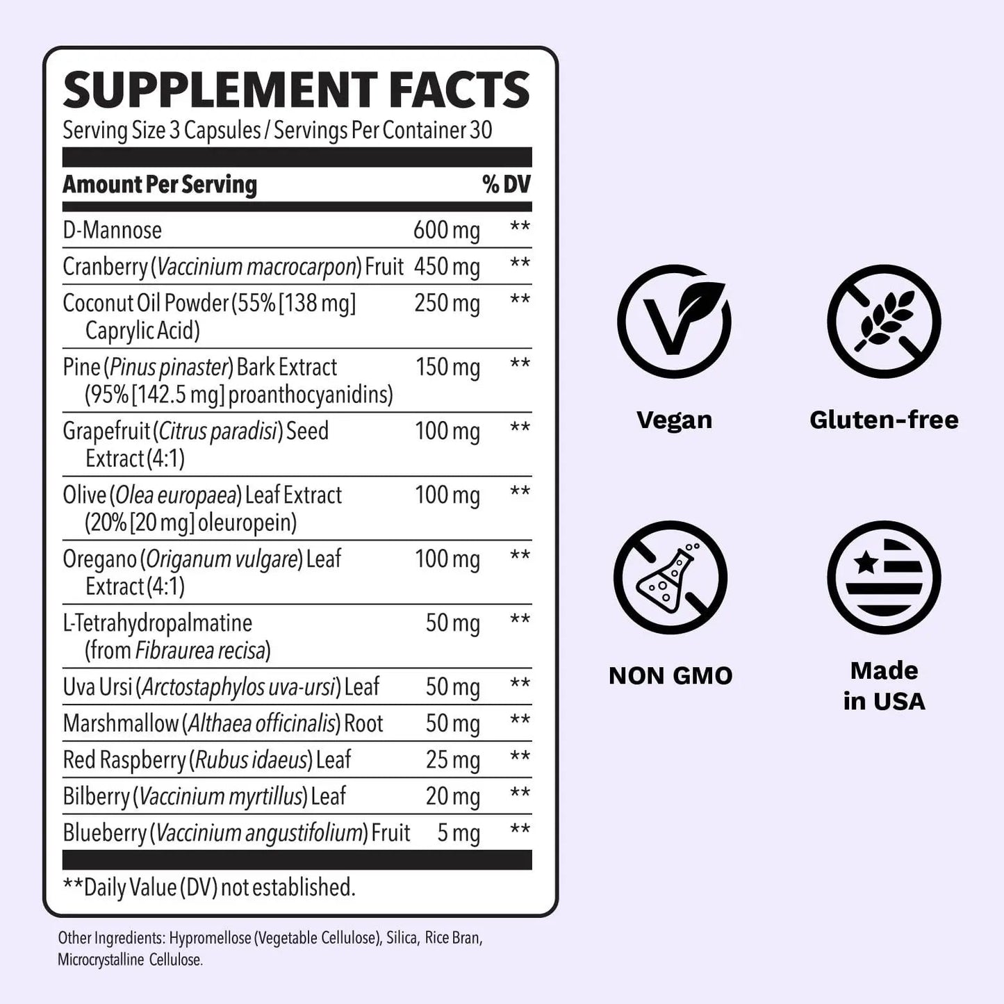 Urinari-X Extra Strength with Enhanced Comfort - Urinary Tract Support - Fast UTI Relief - Vitamin Supplement for Bladder Function - D-Mannose, Cranberry, Pinebark, Uva Ursi & Grapefruit - 90 Capsules LifeSeasonsBuy Supplements Australia