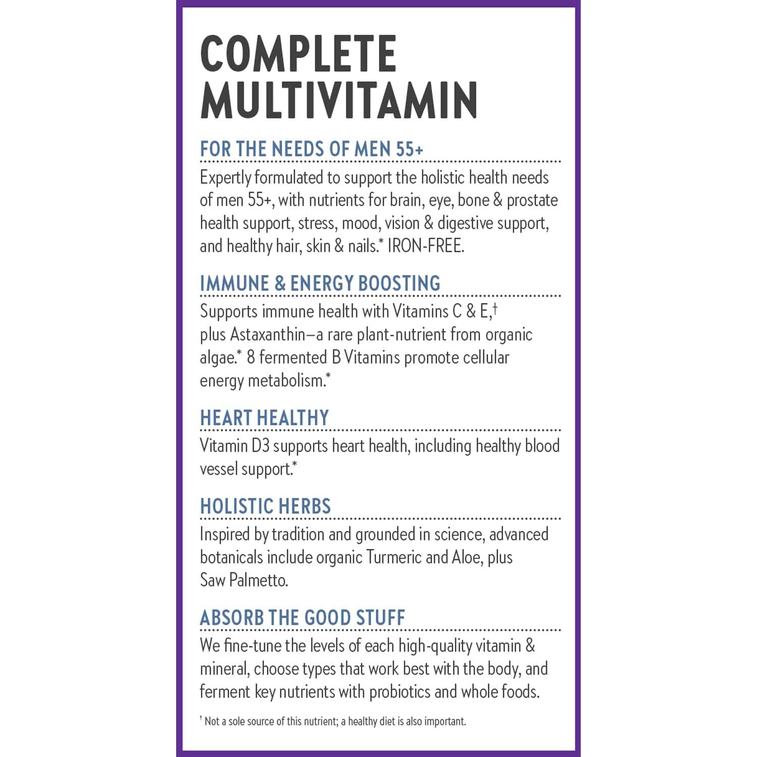 New Chapter Multivitamin for Men 50 Plus + Immune Support - Every Man's One Daily 55+ with Fermented Probiotics + Whole Foods + Astaxanthin New ChapterBuy Supplements Australia