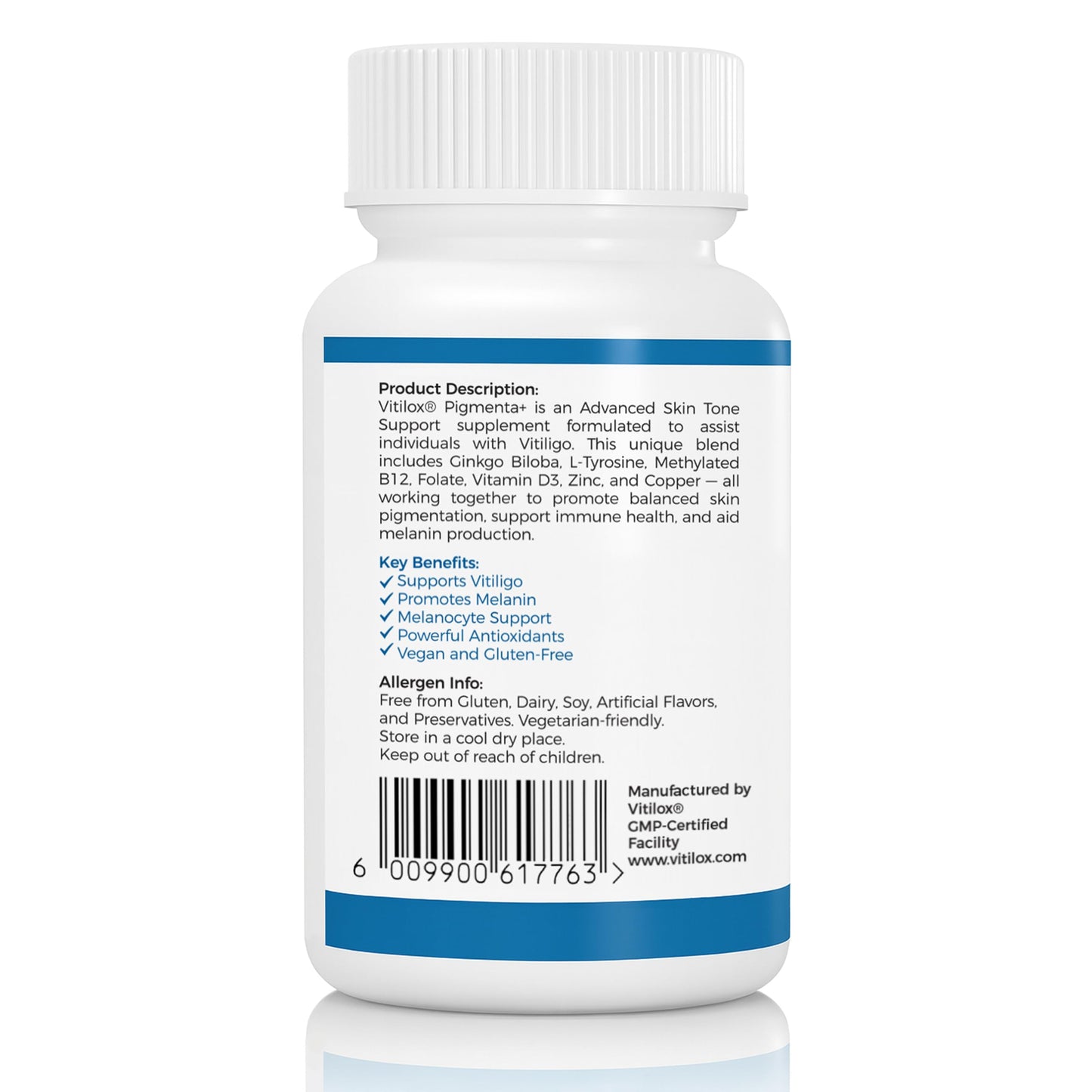 Vitilox Pigmenta+ Advanced, Skin Tone Support Supplement – 60 Tablets | 2 Months | Natural Vitiligo Skin Pigmentation Support | Reduce White Body Spots VitiloxBuy Supplements Australia