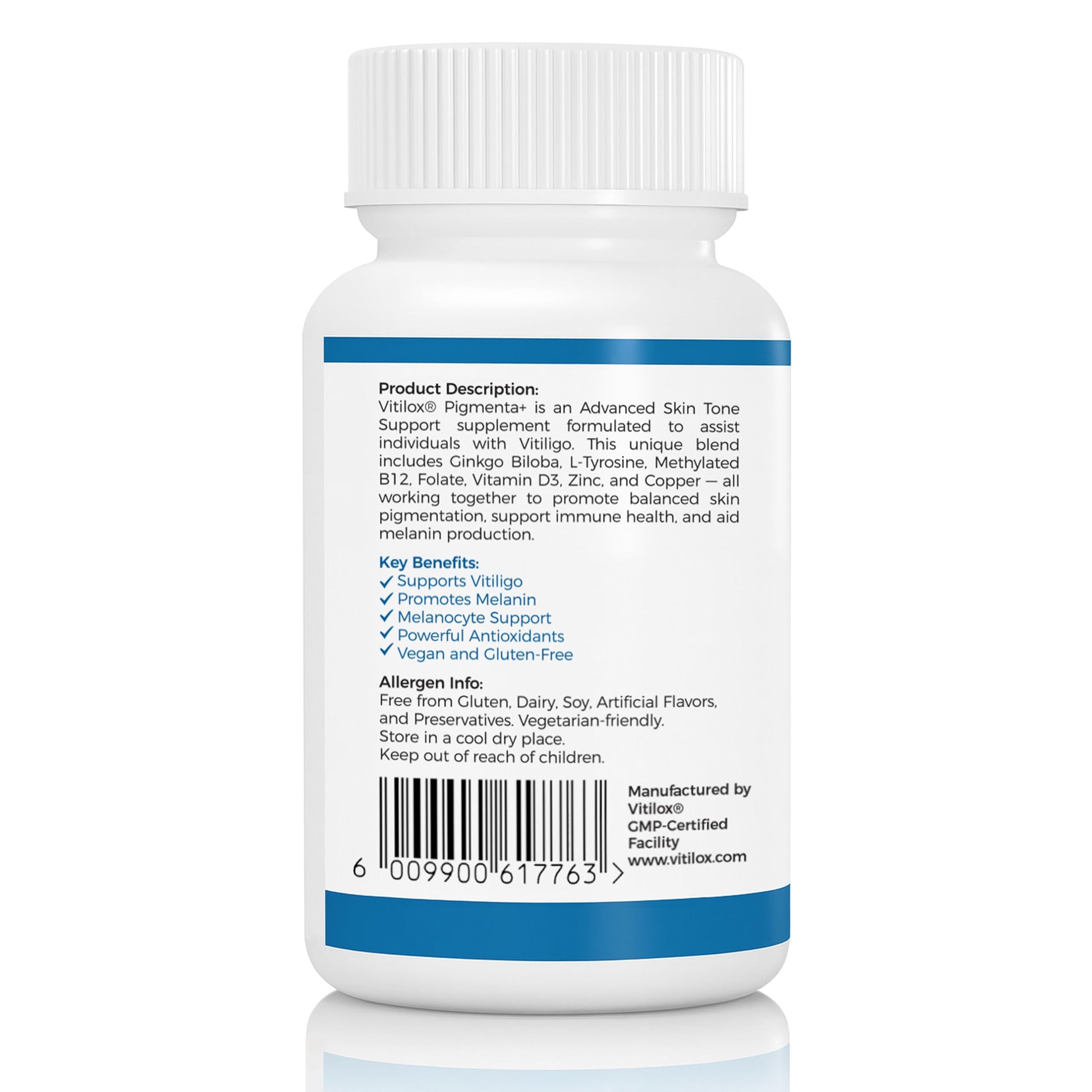 Vitilox Pigmenta+ Advanced, Skin Tone Support Supplement – 60 Tablets | 2 Months | Natural Vitiligo Skin Pigmentation Support | Reduce White Body Spots VitiloxBuy Supplements Australia