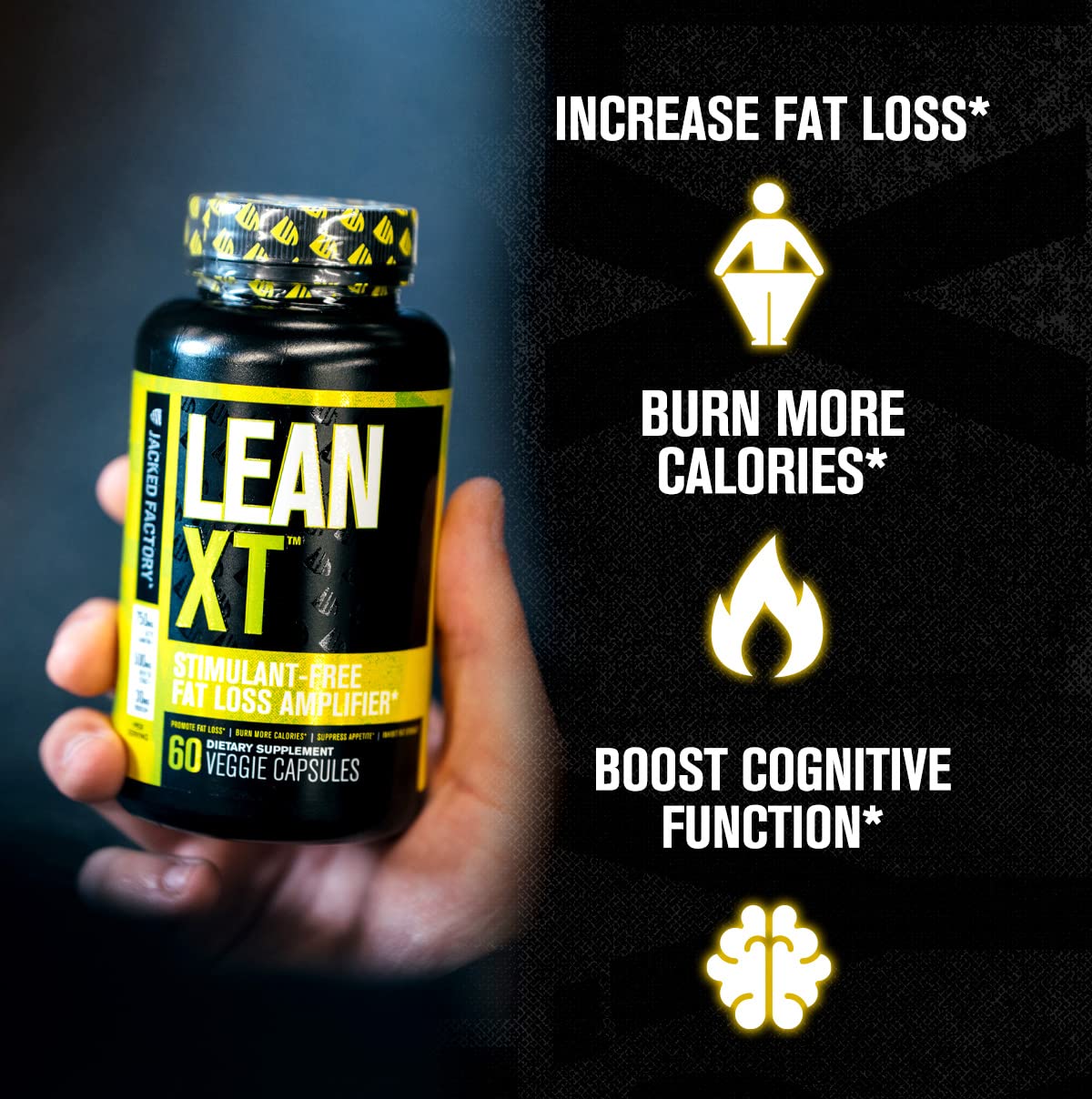 Lean-XT Caffeine Free Fat Burner - Non Stim Weight Loss Supplement, Appetite Suppressant Jacked FactoryBuy Supplements Australia