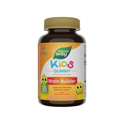 Nature's Way Kids Brain Supplement Gummies, Supports Healthy Brain Function*, Lemonade Flavored, 60 Gummies Nature's WayBuy Supplements Australia