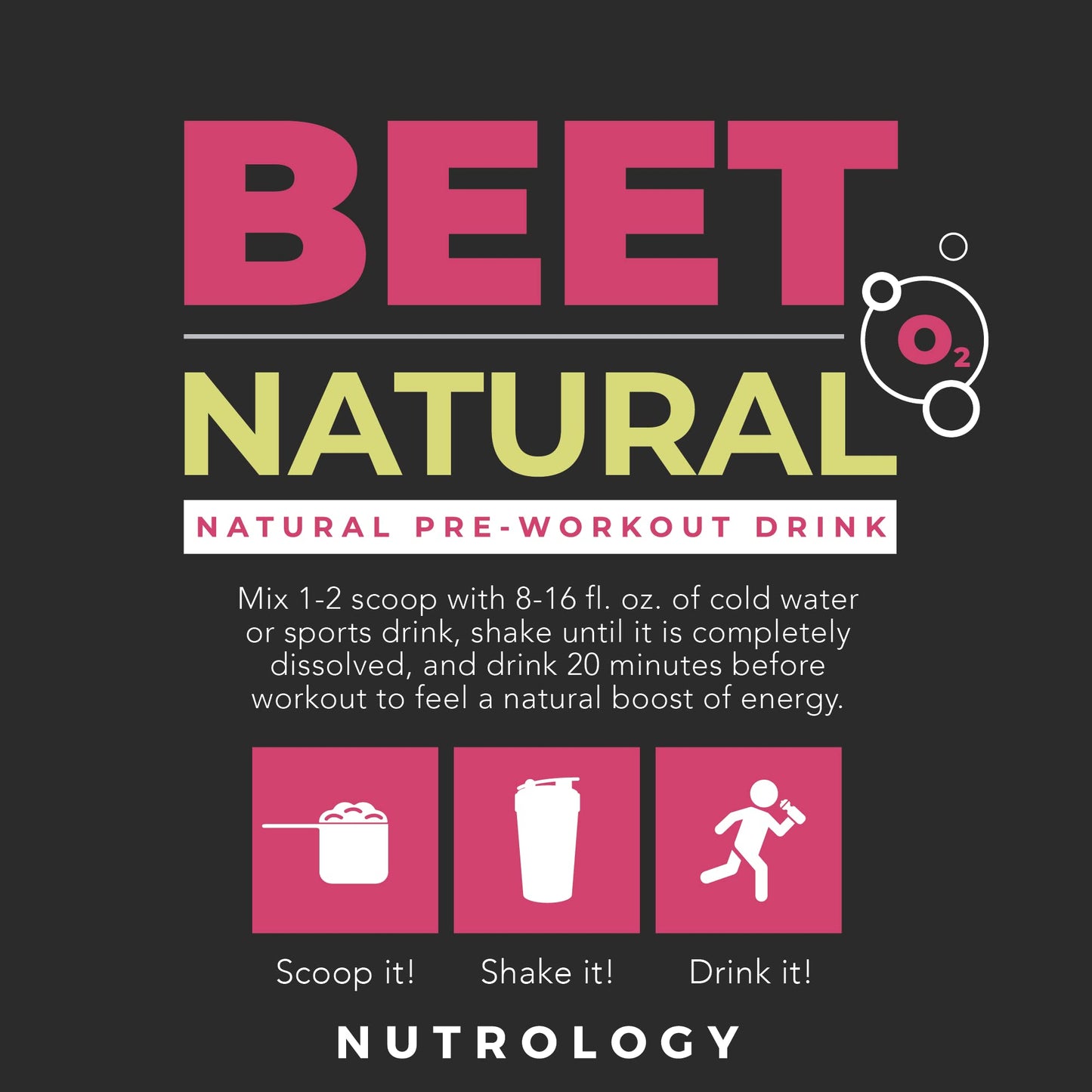 Nutrology Beet Natural O2, Pre Workout Powder, Energy, Endurance; Nitric Oxide Booster NutrologyBuy Supplements Australia