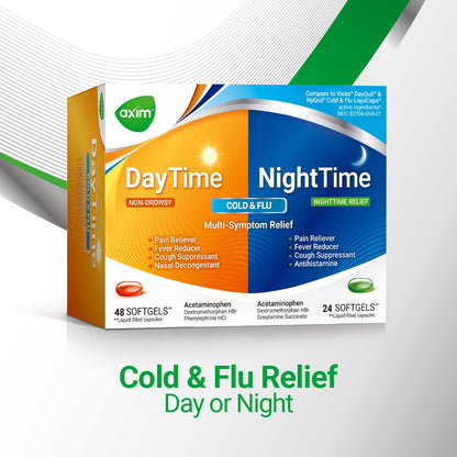 AXIM Day & Night 325-15-5-6.25 mg x 72 softgels AXIMBuy Supplements Australia