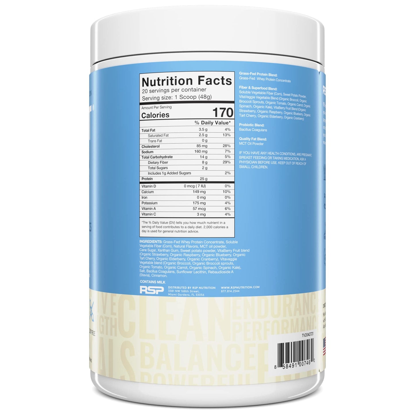 TrueFit Meal Replacement Shake Protein Powder, Grass Fed Whey + Organic Fruits RSP NUTRITIONBuy Supplements Australia
