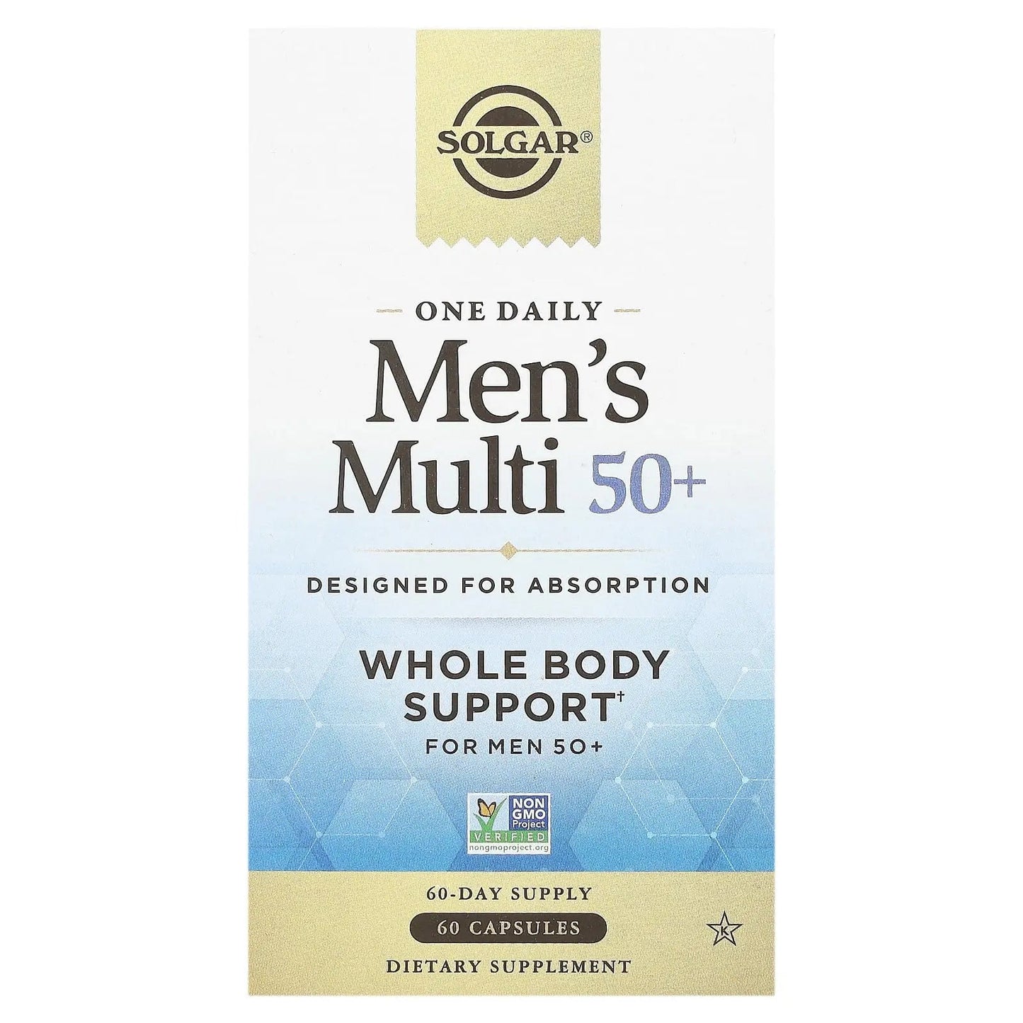 Solgar One Daily Men's Multi 50+ Whole Body Support for Men 50 and Older Highly Absorbable Delayed Release Heart, Energy SolgarBuy Supplements Australia