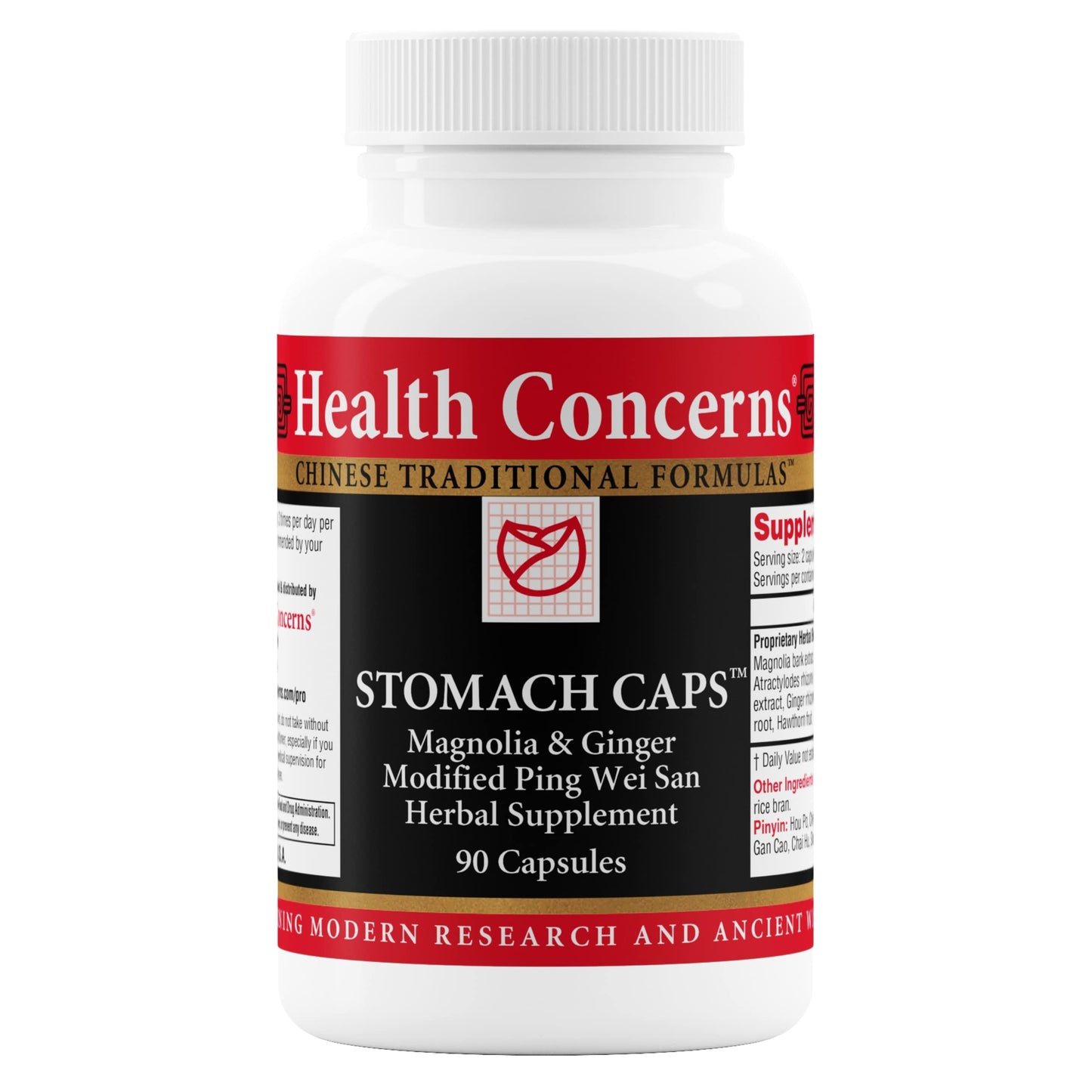 Health Concerns Stomach Caps – Digestive Support & Gut Health – Bloating & Gas Relief – Ginger & Magnolia Bark Chinese Herbal Supplement for Men & Women – Modified Ping Wei San – 90 Capsules Health ConcernsBuy Supplements Australia