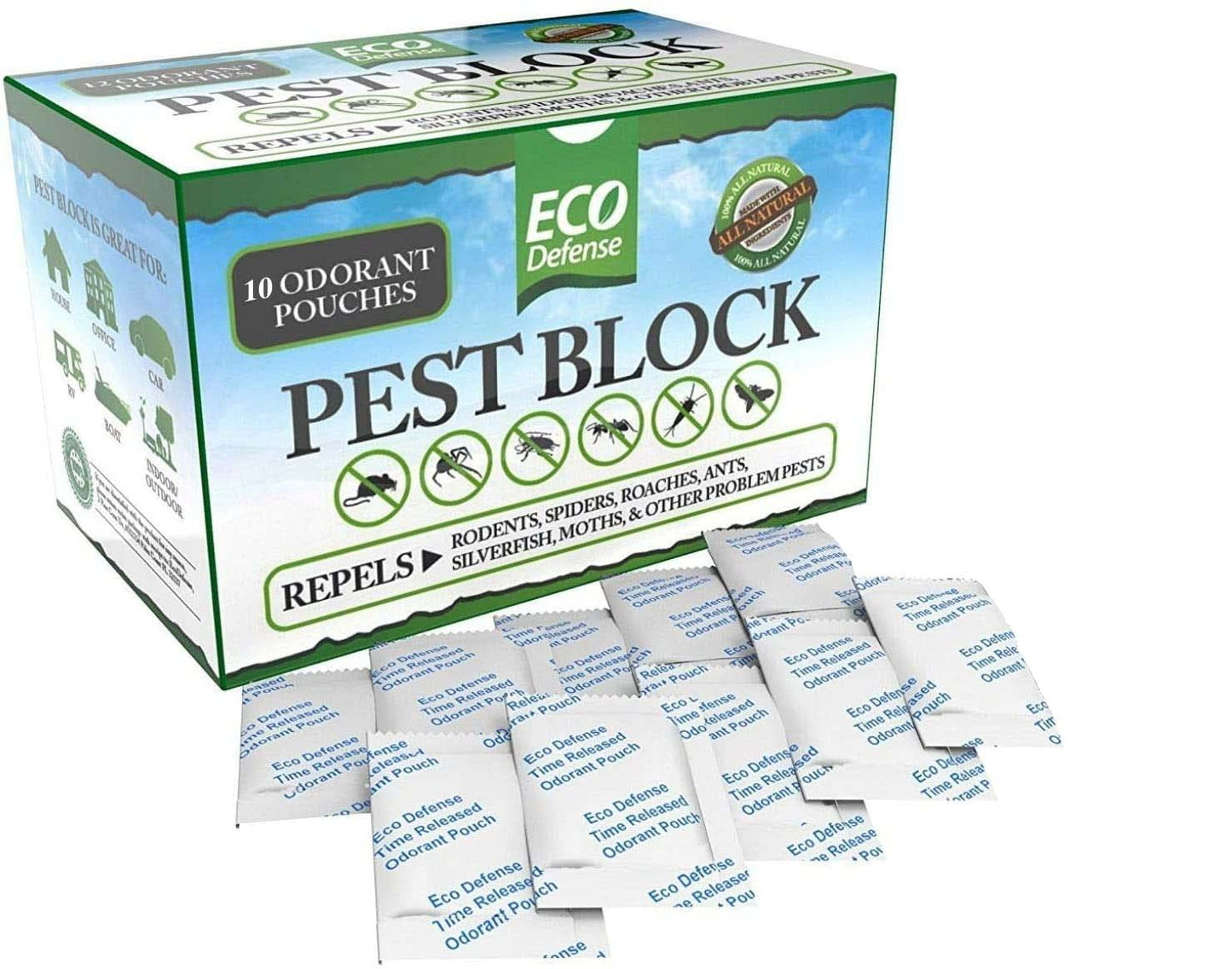 Eco Defense Pest Control Pouches - All Natural - Repels Rodents, Spiders Eco DefenseBuy Supplements Australia