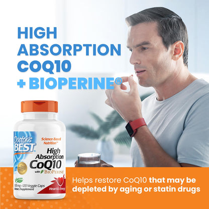 Doctor's Best High Absorption CoQ10 with Bioperine, Heart Health & Energy Production Doctor's BESTBuy Supplements Australia