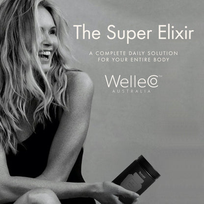 WelleCo The Super Elixir Daily Greens Powder, Probiotic Drink Mix with Whole Foods, Gluten Free, Vegan Gut Health Powder, Energy, Immunity, Healthy Skin, Hair & Nails (300g, Mixed Berry) WelleCoBuy Supplements Australia