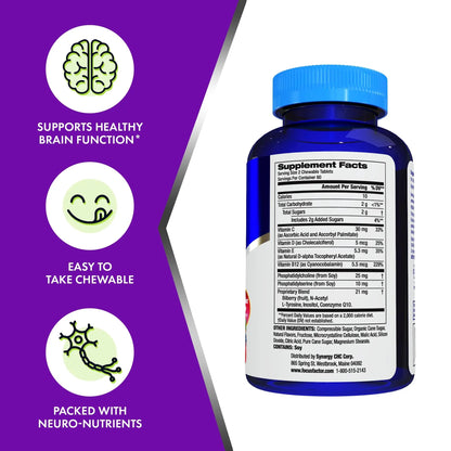 Focus Factor Kids Extra Strength Daily Chewable for Brain Health Support, 120 Count – Vitamins - Quality Formula Focus Factor