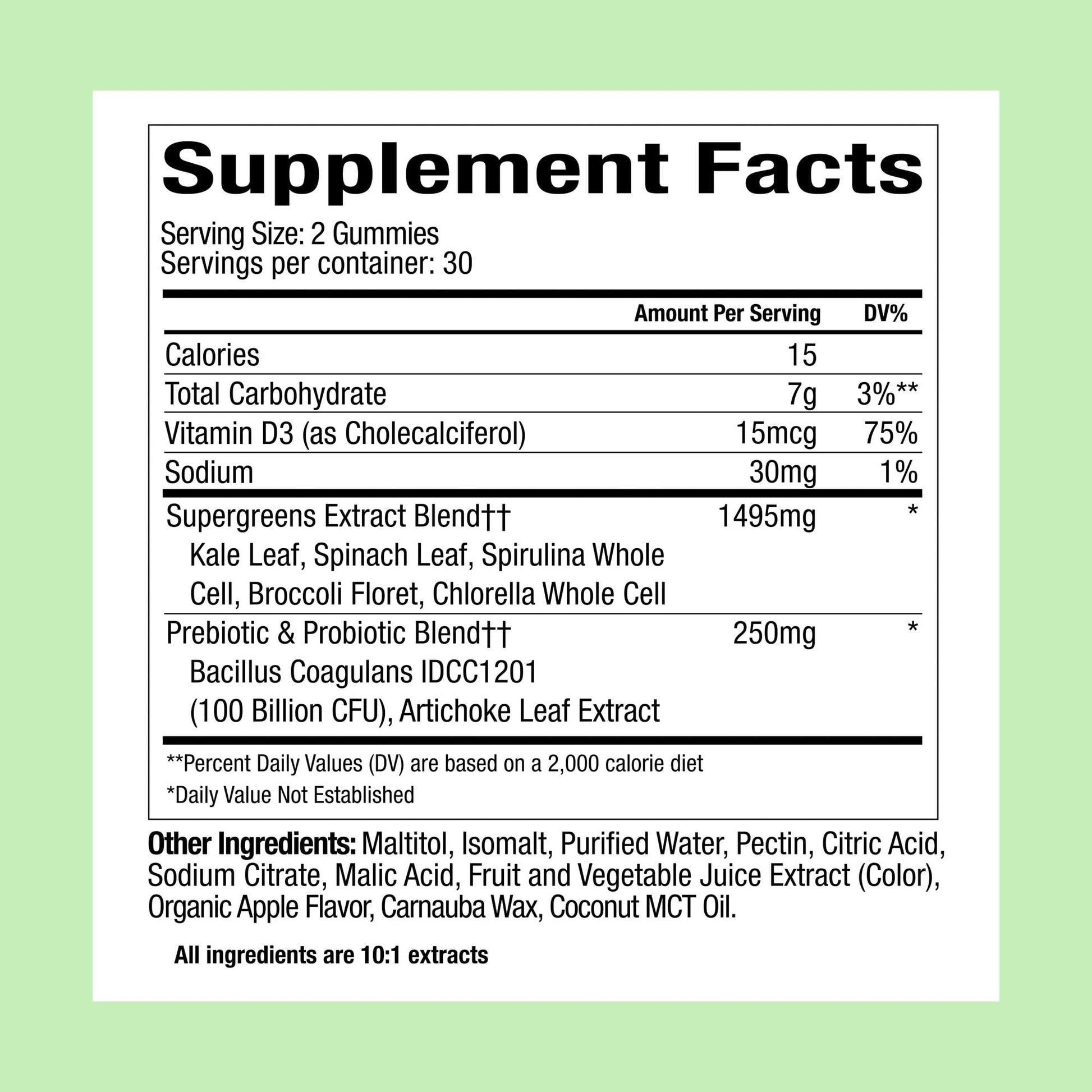 Plant People WonderGreens Veggie Gummies Super Greens with Probiotics Multivitamin Support Gummy for Wellbeing, Energy, Immune and Gut Health, Green Apple Flavor (60 Count) Plant PeopleBuy Supplements Australia