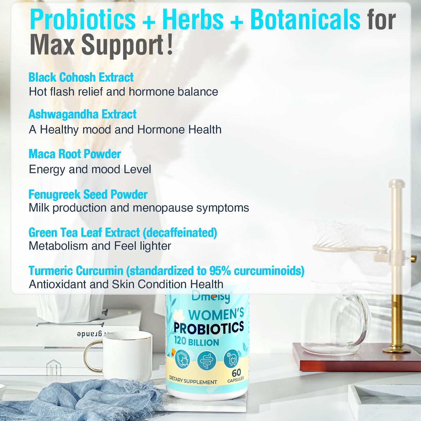 Dmeisy 120 Billion CFU Probiotic - Menopause Support Probiotics for Women, Natural Menopause DmeisyBuy Supplements Australia