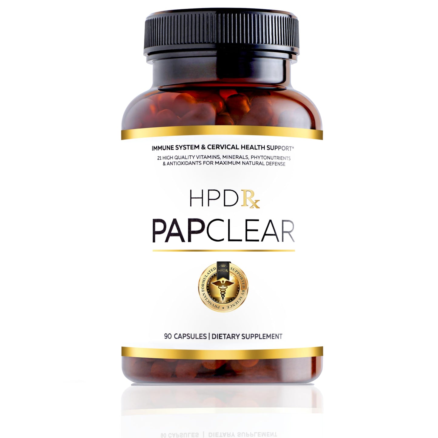 PAPCLEAR Physician Formulated | All Natural Immune Support Supplement | Advanced Powerful Immunity Booster | 21 Vitamins & Nutrients with Organic Shiitake Mushroom & Lycopene | 90 Capsules | Pack of 1 HPD RxBuy Supplements Australia