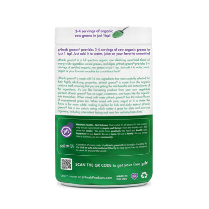 pHresh - Greens Raw Alkalizing Superfood Greens Powder - 2 Month Supply - Vegan, Kosher, Gluten Free - Natural Enzymes, Nutrients - Approved for Intermittent Fasting - 10 oz Phresh ProductsBuy Supplements Australia