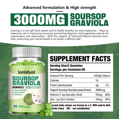 Simhould 1 Pack Soursop Graviola Gummies SimhouldBuy Supplements Australia
